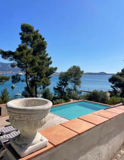 לה סיין סור-מר Villa-Chateau Les Terrasses - Tamaris, Plage Des Sablettes, Mer Au Bas De La Propriete מראה חיצוני תמונה