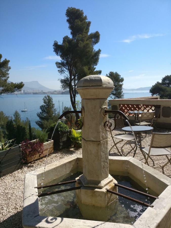 לה סיין סור-מר Villa-Chateau Les Terrasses - Tamaris, Plage Des Sablettes, Mer Au Bas De La Propriete מראה חיצוני תמונה